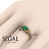 The Butterfly Stairs Green Emerald Ring- Amelia no. 7